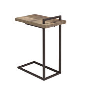Weathered pine/dark bronze finish accent table by Coaster additional picture 6