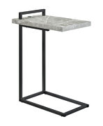 Cement/gunmetal finish accent table additional photo 3 of 2