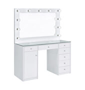 Modern white finish vanity table by Coaster additional picture 4