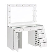 Modern white finish vanity table by Coaster additional picture 5