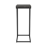 Rustic gray herringbone wood finish accent table additional photo 5 of 6