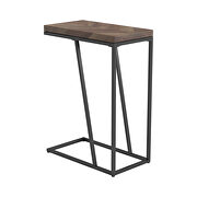 Rustic tobacco herringbone wood finish accent table by Coaster additional picture 2