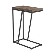 Rustic tobacco herringbone wood finish accent table by Coaster additional picture 7