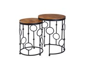 Circular nesting table in rich brown by Coaster additional picture 3