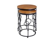 Circular nesting table in rich brown by Coaster additional picture 4
