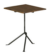 Dark brown and gunmetal finish square accent table with tripod legs by Coaster additional picture 2