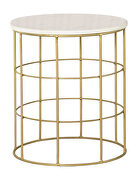 Round accent table with marble top white by Coaster additional picture 2