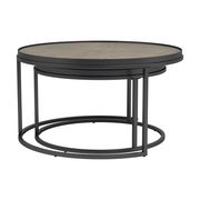 Black trim / elm top industrial look nesting coffee table by Coaster additional picture 4
