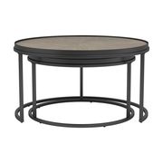 Black trim / elm top industrial look nesting coffee table by Coaster additional picture 5