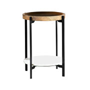 Rustic solid mango accent table top additional photo 2 of 1