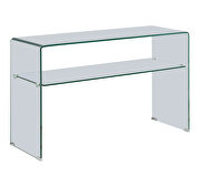 Clear glass modern design console table by Coaster additional picture 2