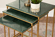 3-piece nesting table with green marble top by Coaster additional picture 3