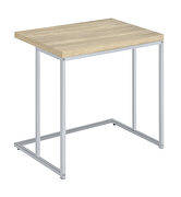 Natural finish top rectangular snack table with metal base by Coaster additional picture 3
