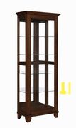 Casual warm brown curio cabinet by Coaster additional picture 8