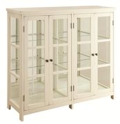 White glass doors cabinet additional photo 2 of 1