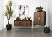 4-door wooden accent cabinet walnut and black by Coaster additional picture 6