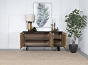 3-door wooden accent cabinet natural and black by Coaster additional picture 3