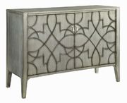 Transitional silver two-door accent cabinet by Coaster additional picture 2