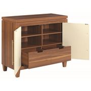 Walnut/gold contemporary accent cabinet by Coaster additional picture 2