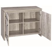 Gray driftwood rustic style accent cabinet additional photo 3 of 2