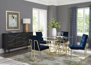 Modern graphite and brass accent cabinet by Coaster additional picture 4