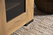 Industrial style storage cabinet in a golden oak finish shoe cabinet by Coaster additional picture 9