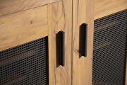 Industrial style storage cabinet in a golden oak finish shoe cabinet by Coaster additional picture 10