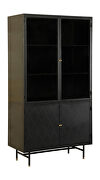 Matte black finish rectangular 4-door cabinet by Coaster additional picture 2