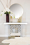 Geometric square base console table by Coaster additional picture 3