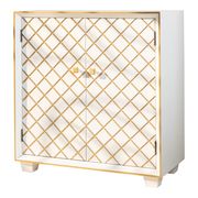 Gold plated lattice design glam style accent cabinet by Coaster additional picture 2