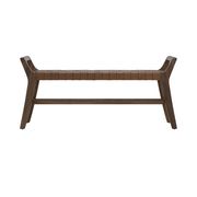 Brown leatherette / driftwood bench by Coaster additional picture 4