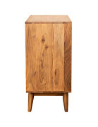 Solid acacia wood two door accent cabinet in a natural finish additional photo 3 of 3