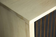 Solid mango wood two door accent cabinet in a whitewash finish additional photo 5 of 6