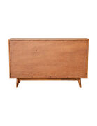 Solid acacia wood three door accent cabinet in a natural finish additional photo 5 of 10