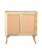 Solid mango wood two door accent cabinet in a natural finish by Coaster additional picture 2
