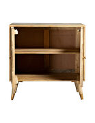 Solid mango wood two door accent cabinet in a natural finish by Coaster additional picture 4