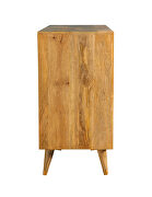 Solid mango wood three door accent cabinet in a natural finish by Coaster additional picture 4