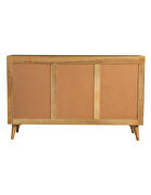 Solid mango wood three door accent cabinet in a natural finish by Coaster additional picture 5