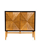 Hand created sunburst textured pattern on doors accent cabinet by Coaster additional picture 5