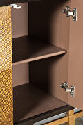 Hand created sunburst textured pattern on doors accent cabinet by Coaster additional picture 7