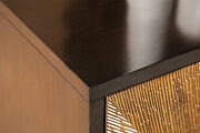 Hand created sunburst textured pattern on doors accent cabinet by Coaster additional picture 8