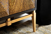 Hand created sunburst textured pattern on doors accent cabinet by Coaster additional picture 9
