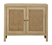 Natural finish wood rectangular 2-door accent cabinet by Coaster additional picture 2