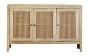 Natural finish wood rectangular 3-door accent cabinet by Coaster additional picture 2