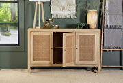 Natural finish wood rectangular 3-door accent cabinet by Coaster additional picture 3