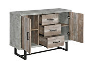 Weathered oak and cement finish 3-drawer accent cabinet by Coaster additional picture 2