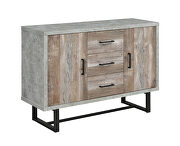 Weathered oak and cement finish 3-drawer accent cabinet by Coaster additional picture 7