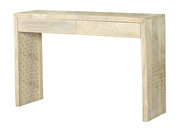 White washed finish wood rectangular 2-drawer console table by Coaster additional picture 2