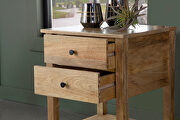 Natural mango wood 2-drawer accent table with open shelf by Coaster additional picture 3