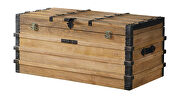 Natural and black finish rectangular storage trunk by Coaster additional picture 2